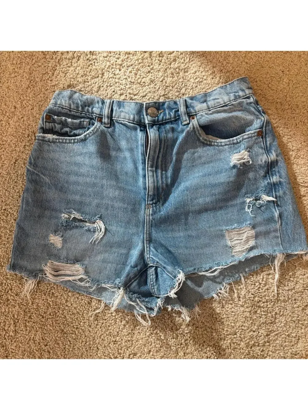 Garage Distressed Denim Jean Shorts